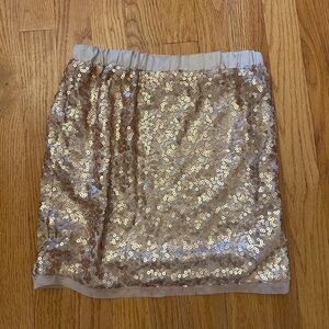 Sequin Mini Skirt or Tube Top in Champagne Gold